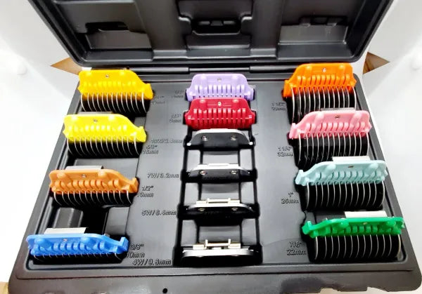 Wide blades/combs case with 10 combs and 4 blades