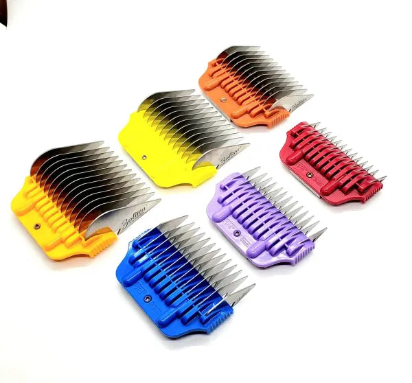 Zolitta 6 Wide Attachment Combs- Colour Coded (Shorter Comb Set)